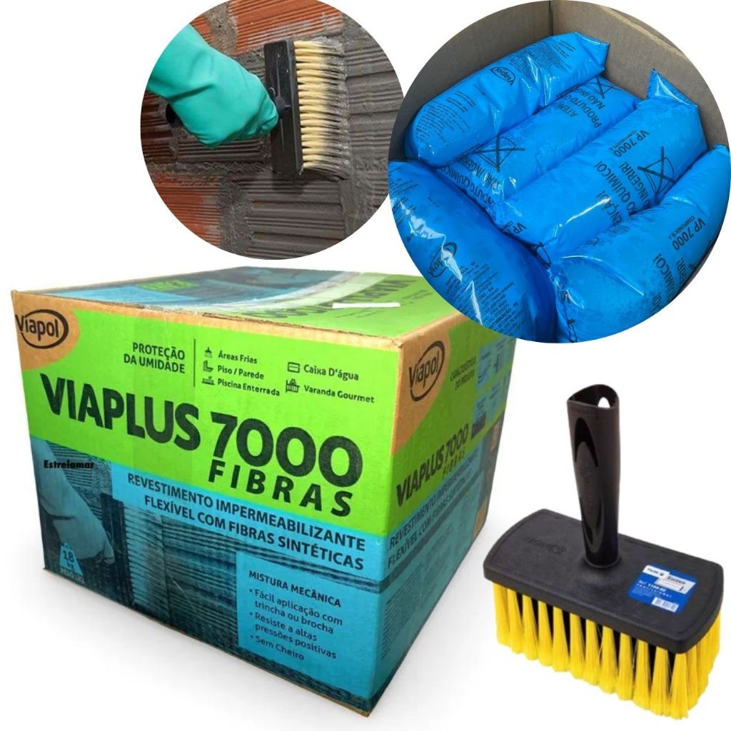 Impermeabilizante Viaplus 7000 Flexivel Caixa Com 18kg