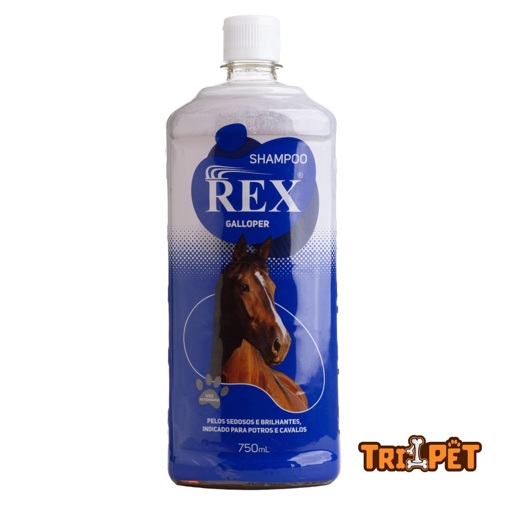 Shampoo Crescer Cabelos Para Cavalos Pelos Crina Rex Galloper - 750 Ml Grande
