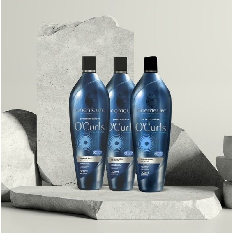 Kit Shampoo  Máscara e Ativador de Cachos O'curlrs 300ml Oriente Life