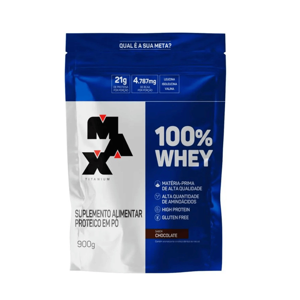 Whey Protein 100% Max Titanium - Refil 900g