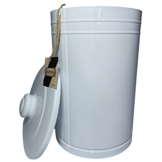 Lixeira Pequena Em Aço Galvanizado Para Pia Escritório Banheiro Várias Cores 34cm Com Tampa em Oferta na Shopee