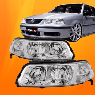 Farol Gol G3 Foco Duplo 1999 A 2005 Cromado parati Saveiro