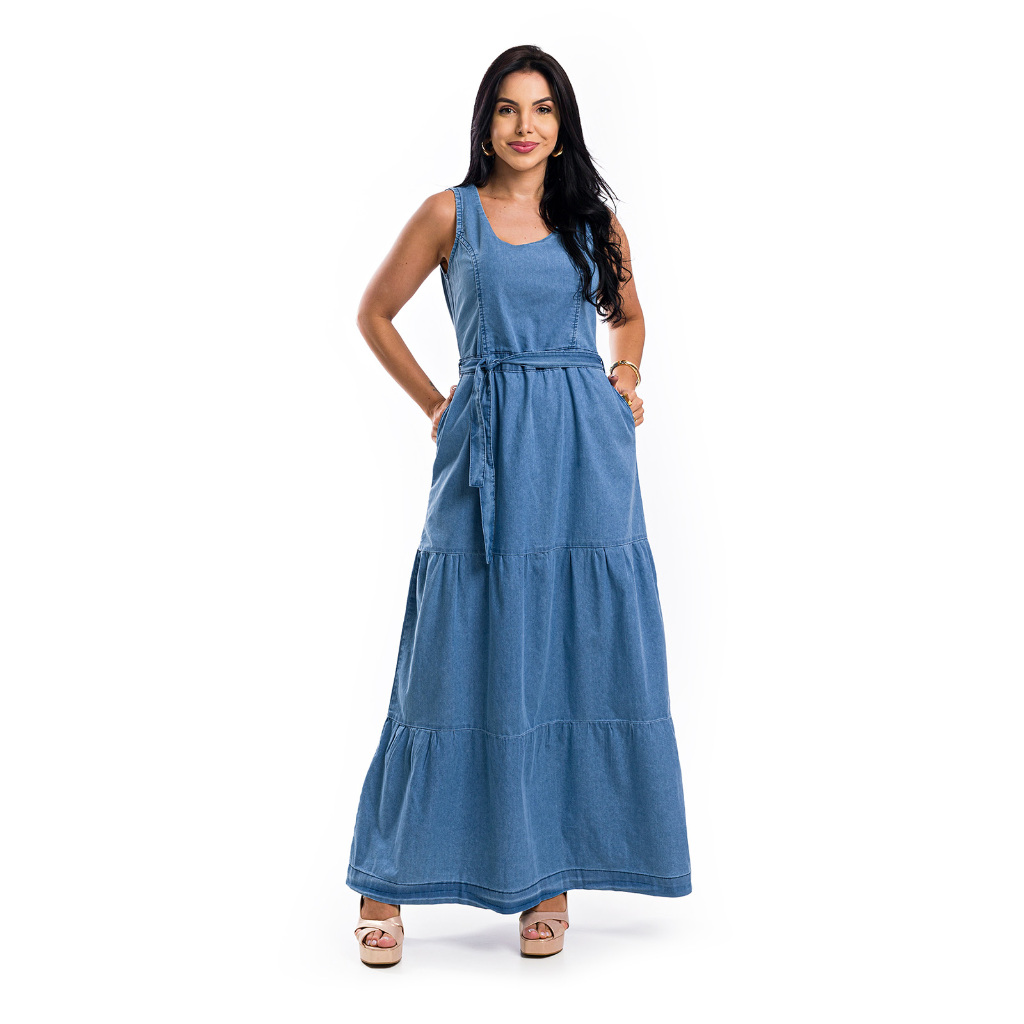 Vestido Jeans Longo 2 Marias