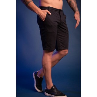 Bermuda Masculina Preta Custom Chino Color 8332