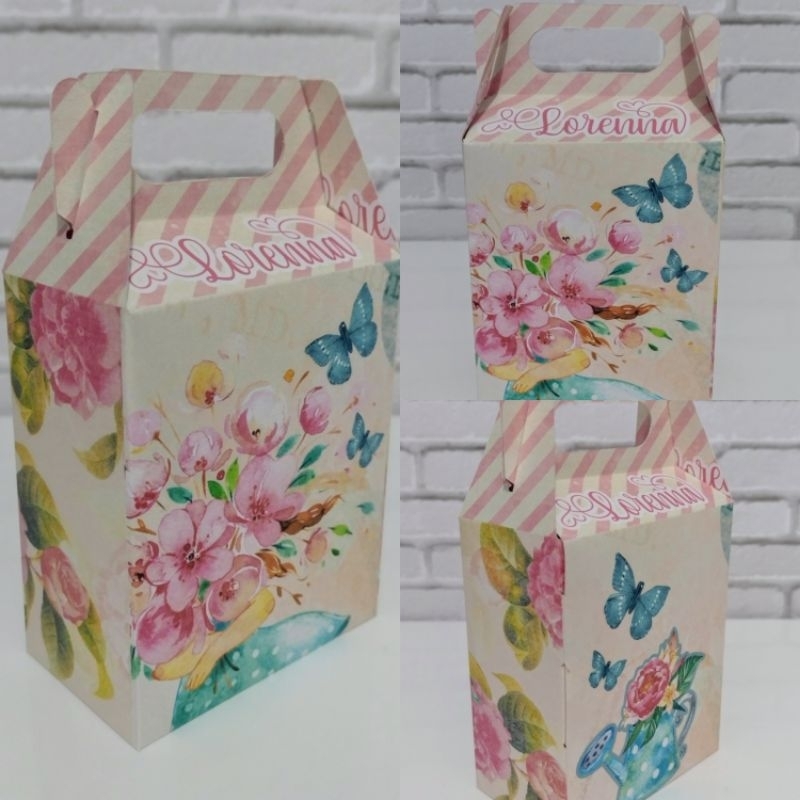 10 Caixinhas personalizadas Jardim das Borboletas Lembrancinha sacolinha surpresa Jardim das Borboletas