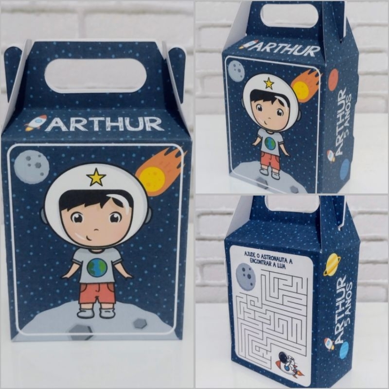 10 Caixinhas personalizadas Astronauta Lembrancinha sacolinha surpresa Astronauta