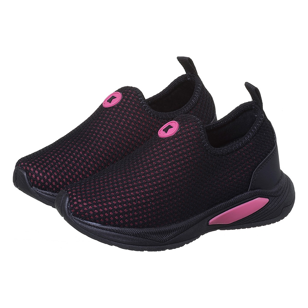 Tenis Escolar Infantil Calce Fácil K Feminino Preto Pink Telinha 28 ao 36 Kidstep em Oferta na Shopee