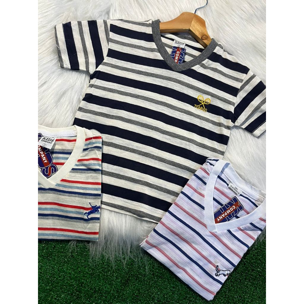 KIT 3 Camisetas Sortidas Promoção Recem Nascido infantil criança menino listrada blusa para bebe nenem em Oferta na Shopee