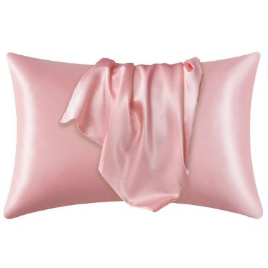 Fronhas Cetim 70x50 cm Zíper Anti Frizz Luxo - Par 2un para Cabelos Cacheados, Lisos, Wave...
