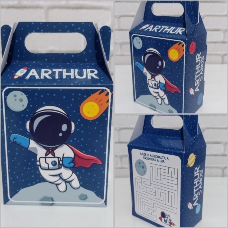 10 Caixinhas personalizadas Astronauta Lembrancinha sacolinha surpresa Astronauta