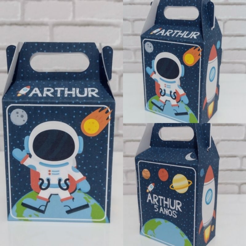 10 Caixinhas personalizadas Astronauta Lembrancinha sacolinha surpresa Astronauta