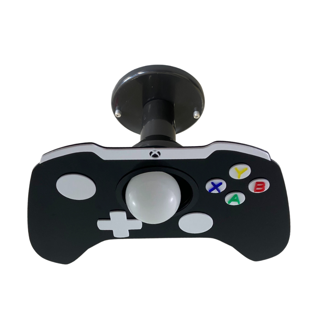 Lustre Plafon Infantil Gamer Preto Controle Videogame Luminária LED Criativa Decoração Quarto Xbox em Oferta na Shopee