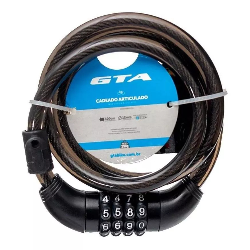 Cadeado P/ Bike ou moto com segredo Segredo 1000x12mm Gta em Oferta na Shopee