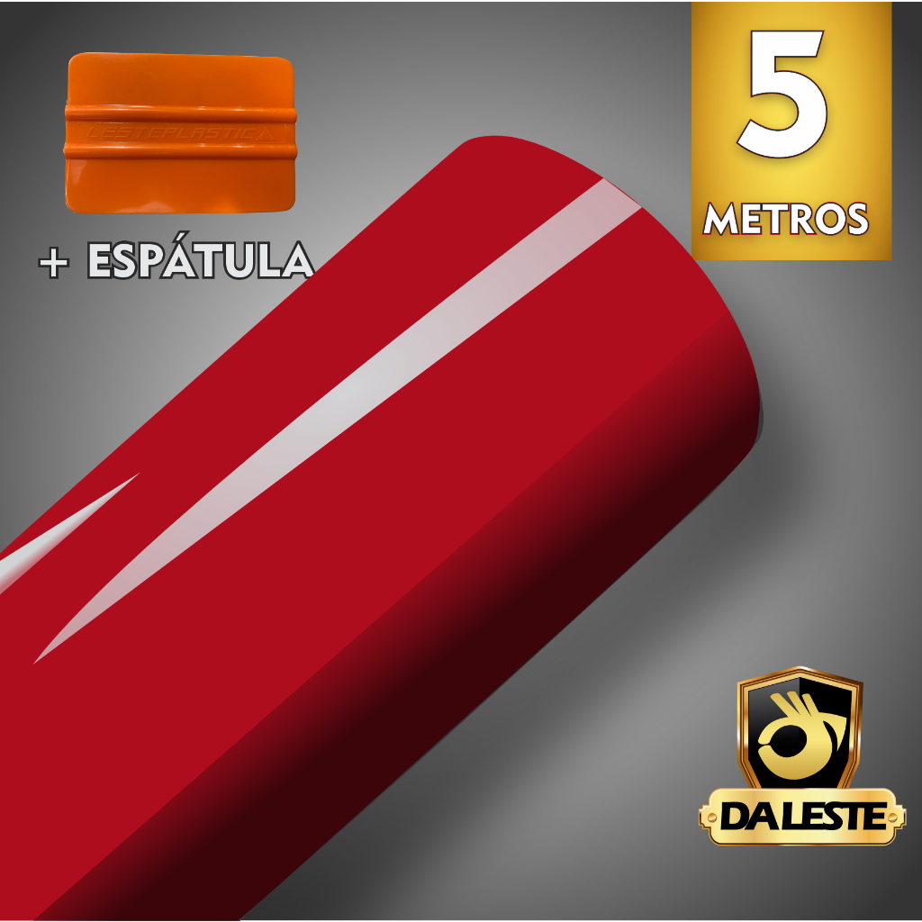 5 Metros x 50 ou 60 cm Adesivo Vermelho Vivo Alltak + Espatula de Aplicação envelopamento de móveis paredes personalizado quarto decoração