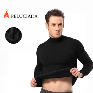 Camisa Manga Longa Gola Alta Masculina Peluciada Tecido Flanelado Ideal Para o Inverno em Oferta na Shopee