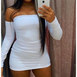 vestido manga longa/vestido tubinho/vestido gringo