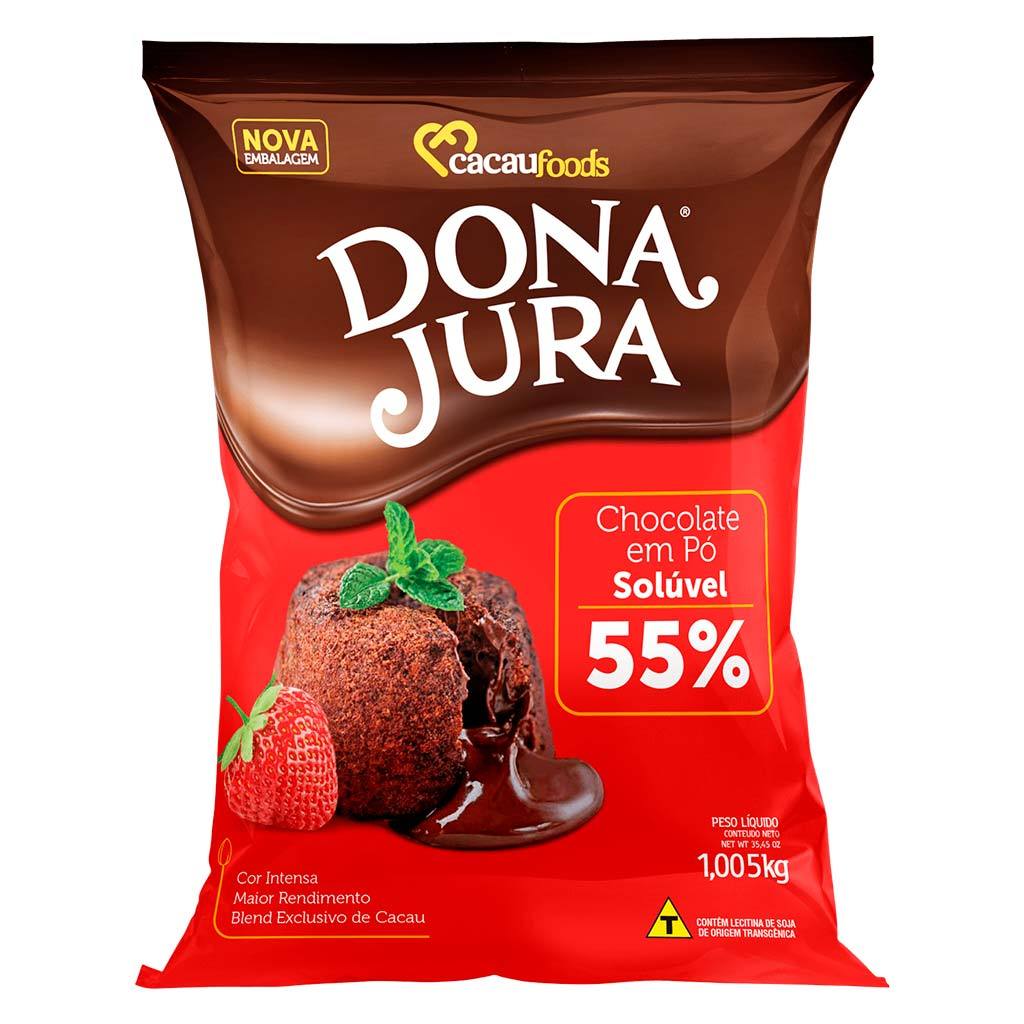 Chocolate em Pó 55% Dona Jura 1,005kg - Cacau Foods