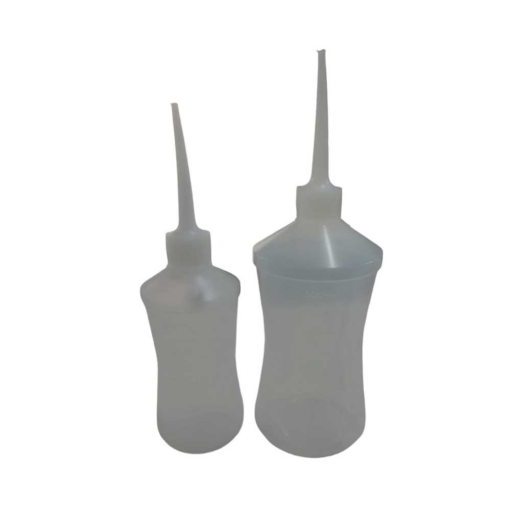 Frasco de Almotolia Bico Reto - Kit 1 Frasco de 250ml e 1 Frasco de 500ml
