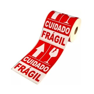 Etiqueta Cuidado Frágil Com Seta Para Cima - 10 X 15 Só Taça 10x5 Identificar produtos frágeis em Oferta na Shopee