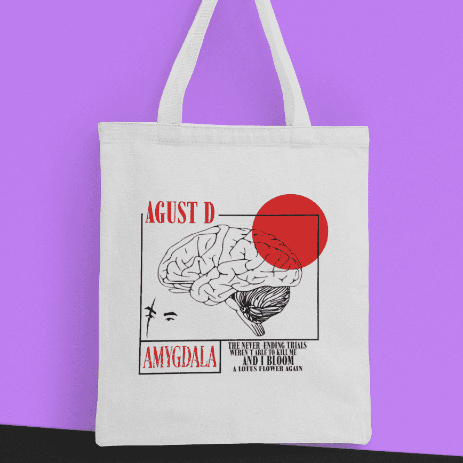 Ecobag Agust D Suga Amygdala Algodão Cru em Oferta na Shopee