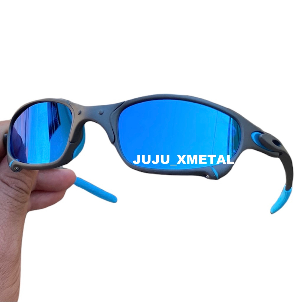 Óculos de Sol Juju Top Metal Penny Doublex Vilão Premium Pinado Azul Bebe c/ borracha  Azul