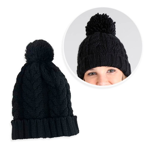 Gorro Touca com Pompom de Frio Feminina Inverno Várias Cores Unissex Moda Inverno Para Inverno e Outono Frio