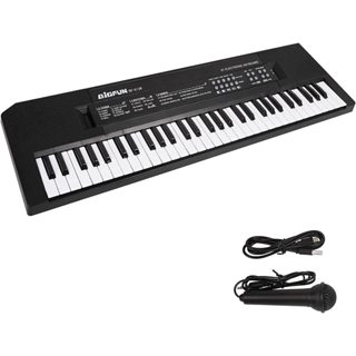 Teclado Eletrônico Órgão  Teclas Bf-6138 Musical Profissional com microfone premium em Oferta na Shopee