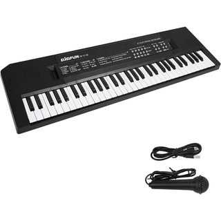 Teclado Eletrônico Órgão  Teclas Bf-6138 Musical Profissional com microfone premium