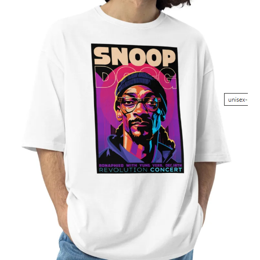Camiseta Oversized Snoop Dogg Street Streetwere Larga Camisão