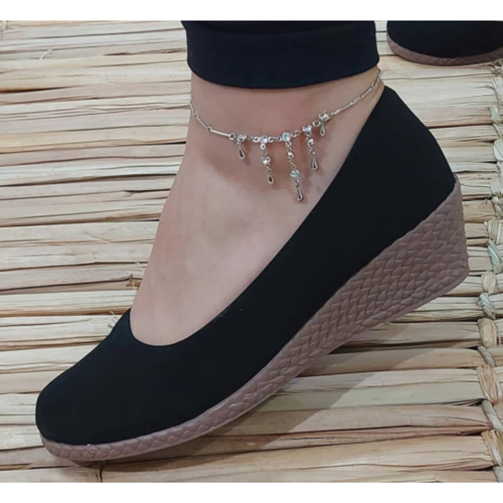 Sandália Feminina Confortável Espadrille Médio Grosso Corda  Anabela Leve Salto Casual Moda Tendenci em Oferta na Shopee
