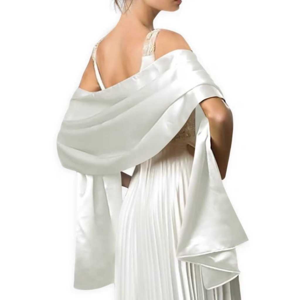 echarpe de seda liso para festas em Oferta na Shopee