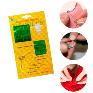Kit De Agulhas Mãos Agulheiro Passador Linha Costura Bordado 26 Peças Reparo Artesanato Roupas em Oferta na Shopee