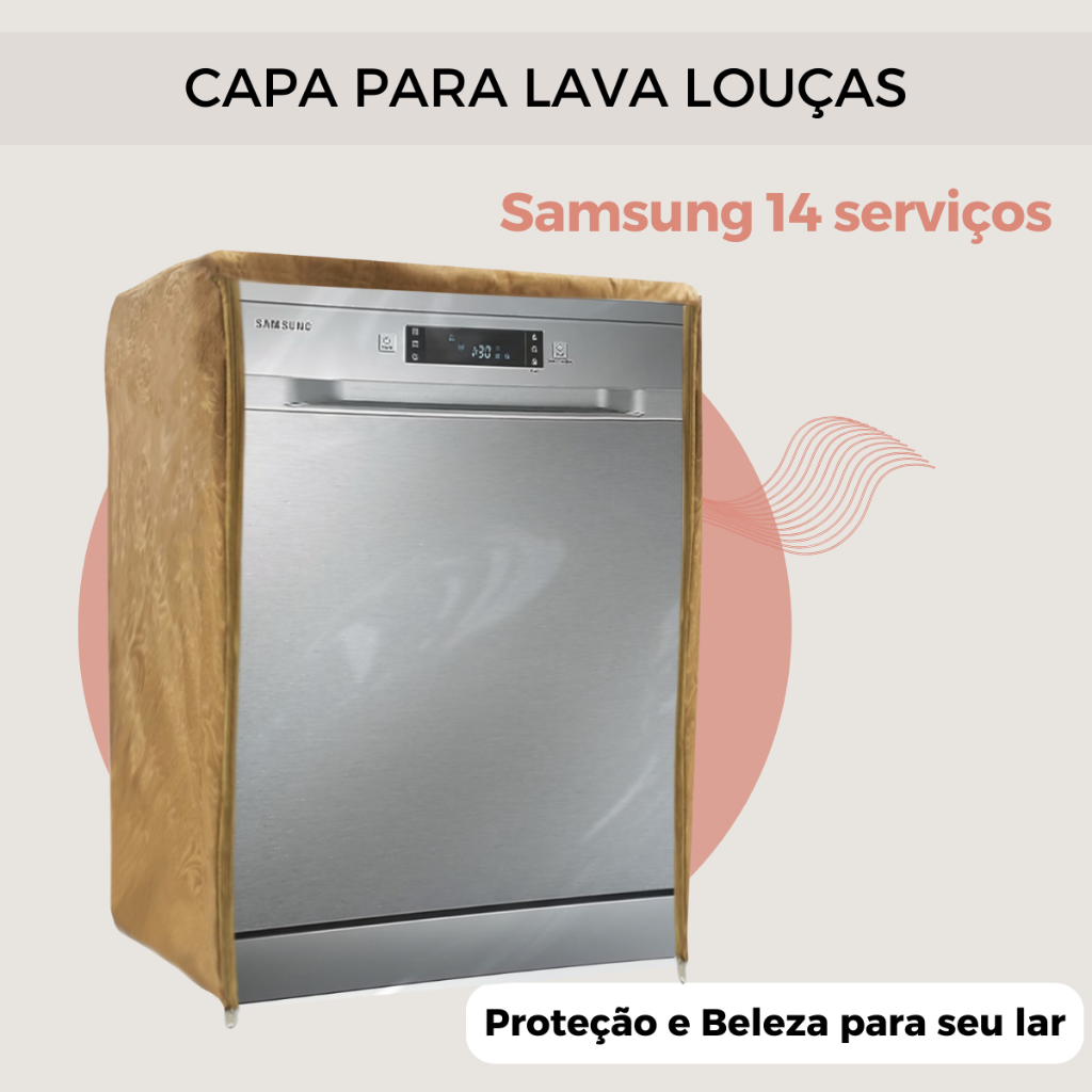 CAPA LAVA LOUÇAS SAMSUNG 14 SERVIÇOS TRANSPARENTE FLEX