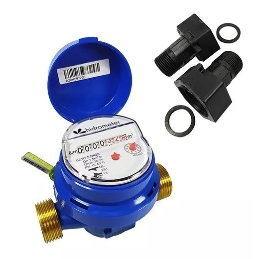 Hidrômetro Medidor Unijato 3/4 Dn20 Qn1,5 + Kit De Conexões em Oferta na Shopee