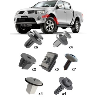 Grampos Presilha Para barro Dianteiro L200 Triton 2007 A 2015 Kit Com 32 Grampos