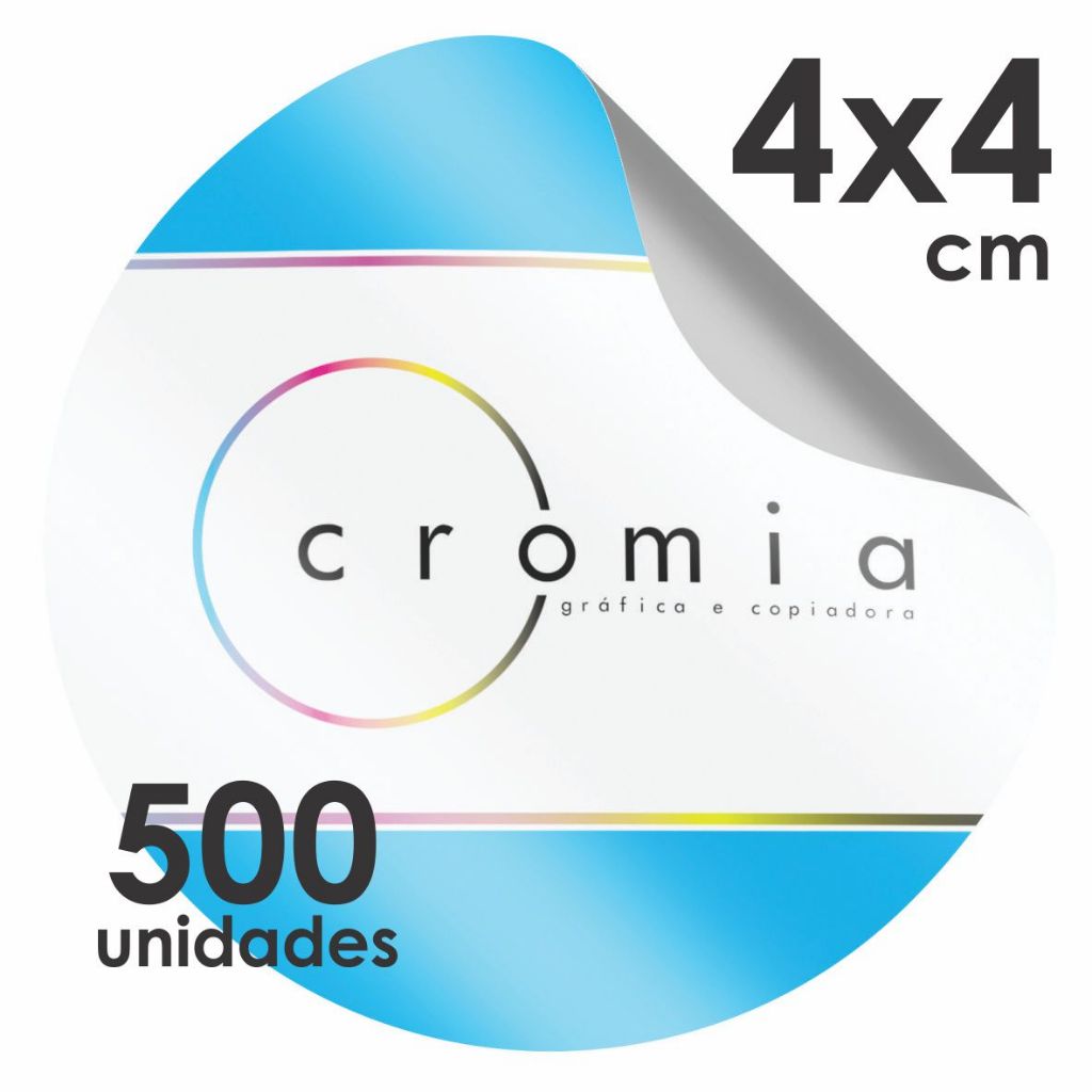 500 Etiquetas Adesivas, Rótulos Personalizados - 4x4 Cm em Oferta na Shopee