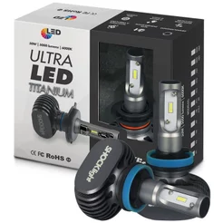 Par Ultra Led Lâmpada ShockLight H11 Titanium 6000K 12V 50W 10000 Lúmens