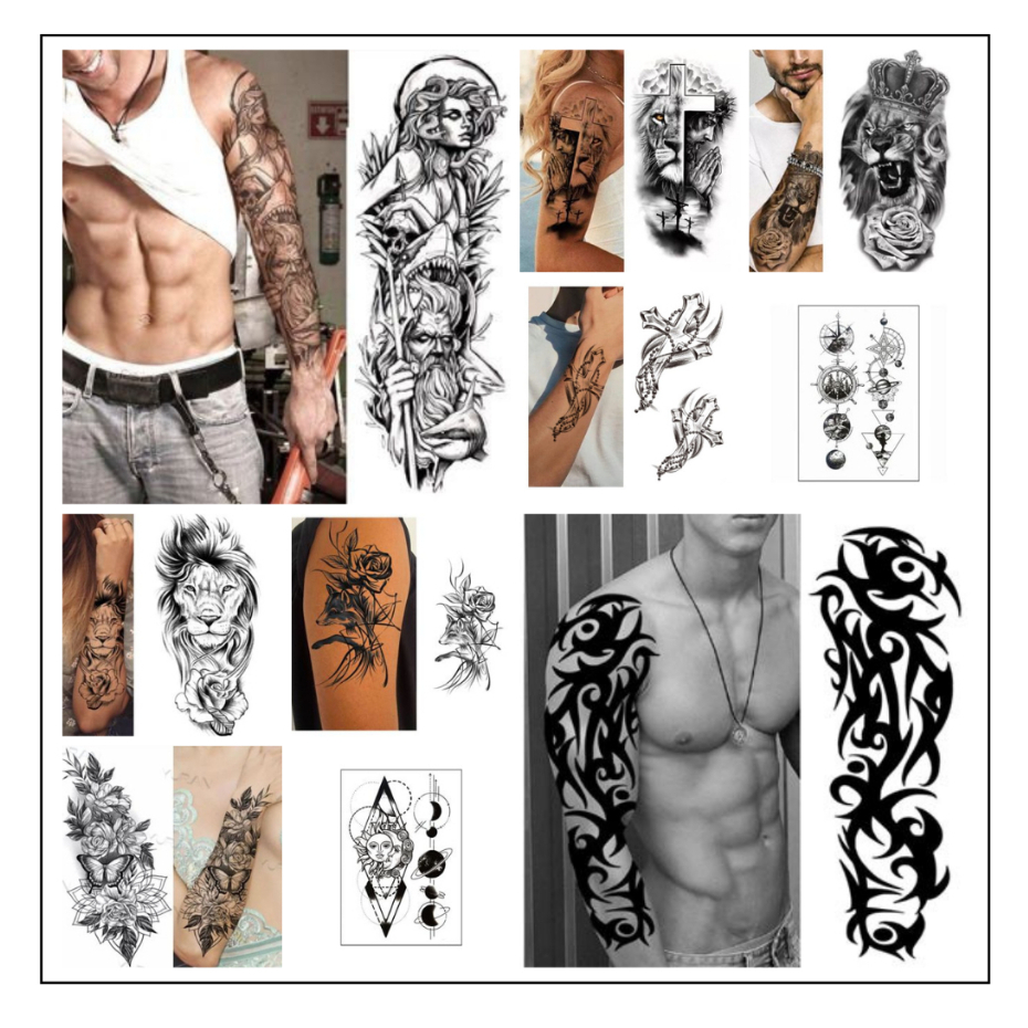 Tattoo Fake a Prova D'água Unisex, Festa Social Verão Praia Masculino Feminina-Tatuagem Temporária em Oferta na Shopee