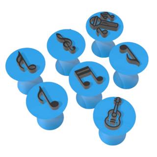 Kit 7 Carimbo Marcador Brigadeiro Música Violão Nota Cantor em Oferta na Shopee