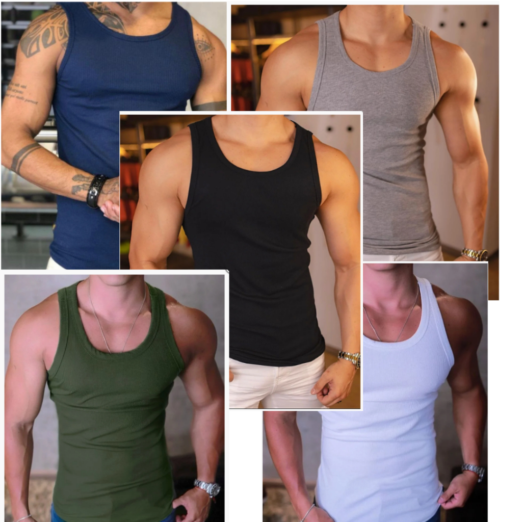 Kit 2 regatas Canelada Americana masculina em Oferta na Shopee