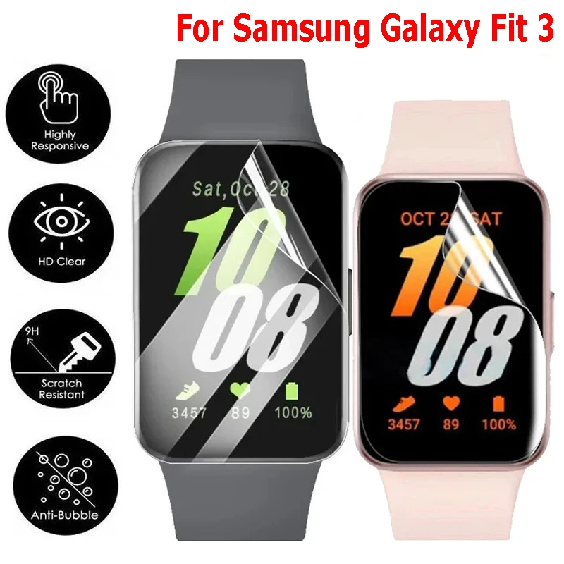 Kit 5, 3, 1 Películas Hidrogel Para Samsung Galaxy Fit 3, Protetor De Tela Para Watch Fit 3 em Oferta na Shopee