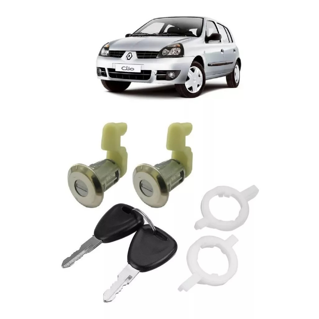 Par Cilindro Miolo Portas Renault Clio 99 2000 2001 2002 2003 2004 2005 A 2016 Com Chaves em Oferta na Shopee