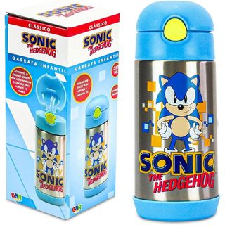 Garrafa Térmica Infantil Sonic Azul 350 ML em Oferta na Shopee