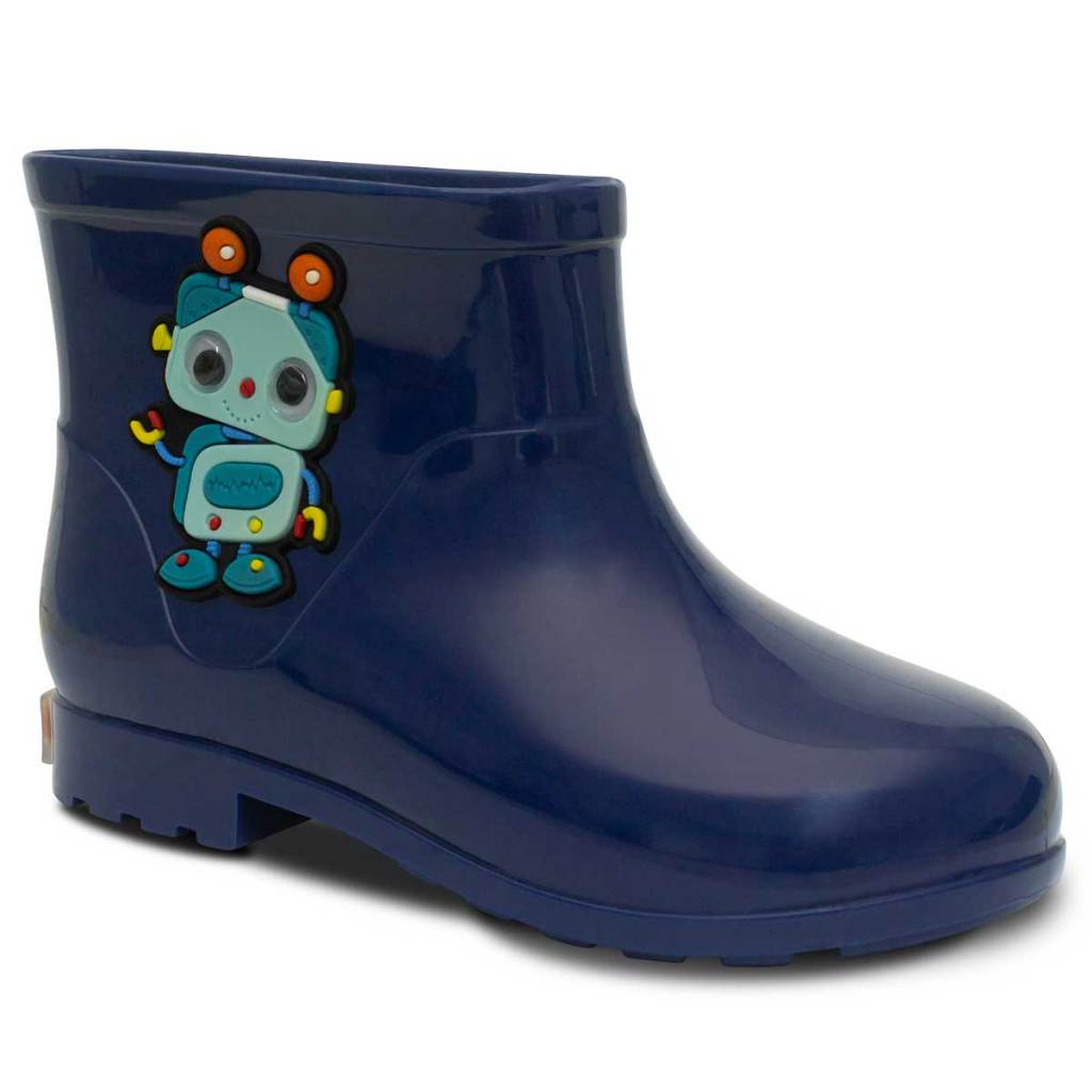 Bota Infantil Galocha Masculina Nº 21 ao 26 Impermeavel Menino Robo 09.34