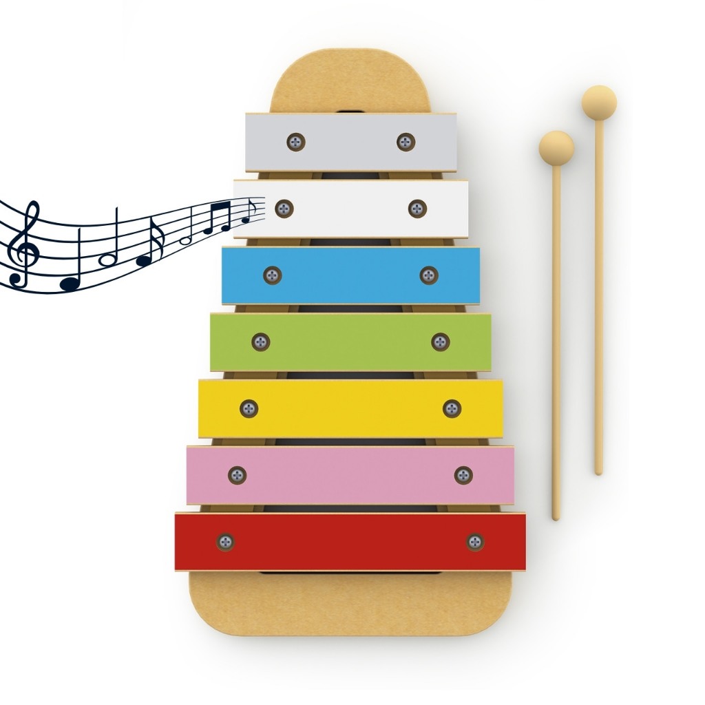Xilofone Infantil Musical Madeira Brinquedo Pedagógico Montessori Bebê