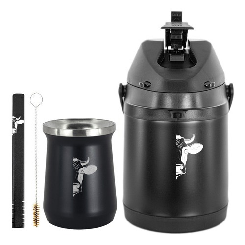 Kit Tereré Garrafa Térmica 2.5l Copo Termico 236ml Agro Vaca em Oferta na Shopee