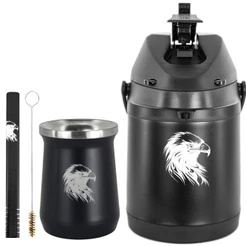 Kit Tereré Garrafa Térmica 2.5l Copo Termico 236ml Aguia