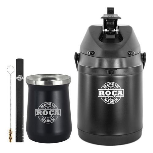 Kit Tereré Garrafa Térmica 2.5l Copo 236ml Escrita Made Roça em Oferta na Shopee