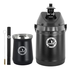 Kit Tereré Garrafa Térmica 2.5l Copo 236ml Tereré Logo