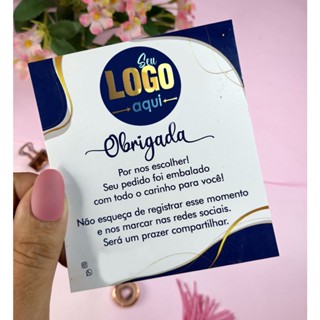 Cartão Agradecimento - Mil unidades ( Fazemos a arte) em Oferta na Shopee